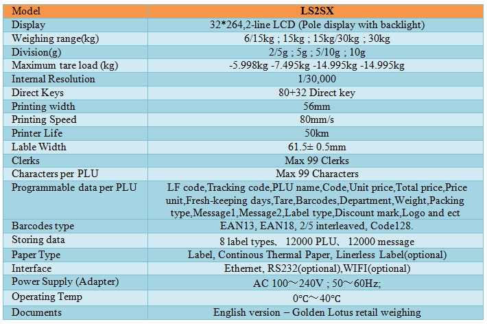 Electronic scales LS2SX and decal printing labels Electronic scales LS2SX and decal printing labels